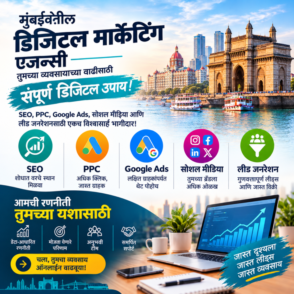Digital Marketing Agency in Mumbai for SEO, PPC, Google Ads, Social Media & Lead Generation